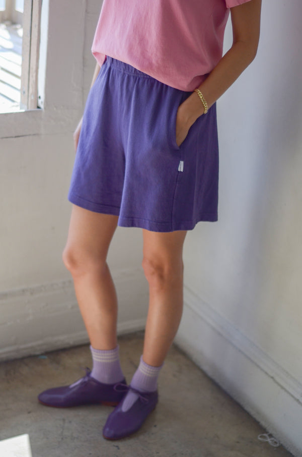 Flared Basketball Shorts - Eggplant